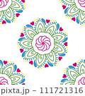vector seamless pattern with mandala shape 111721316
