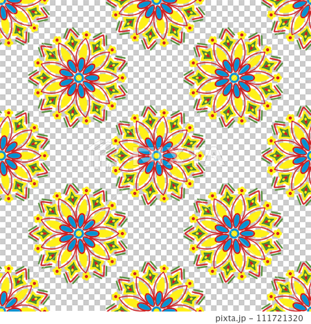 seamless pattern with abstract flowers 111721320