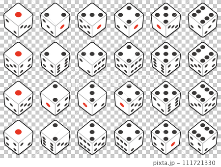 Vector illustration set of simple dice Vector illustration set of simple dice 111721330