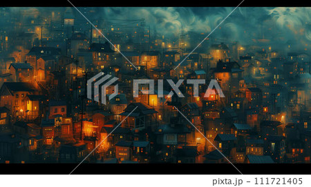 AI-generated content. An illustration of the housing shortage - affordable living space is rare 111721405