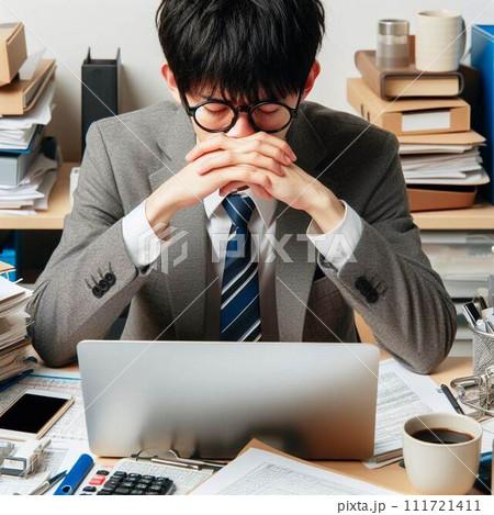 落ち込むビジネスマン 111721411