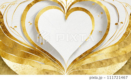 ハートの背景　AI生成画像 111721467