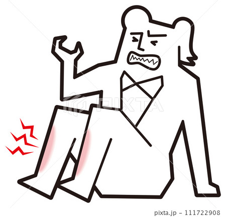 脛が痒い女性会社員 111722908