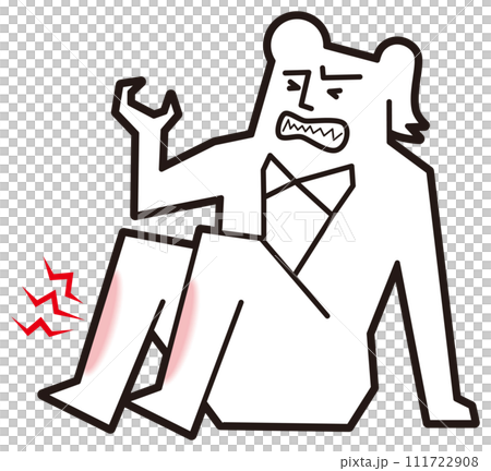脛が痒い女性会社員 111722908