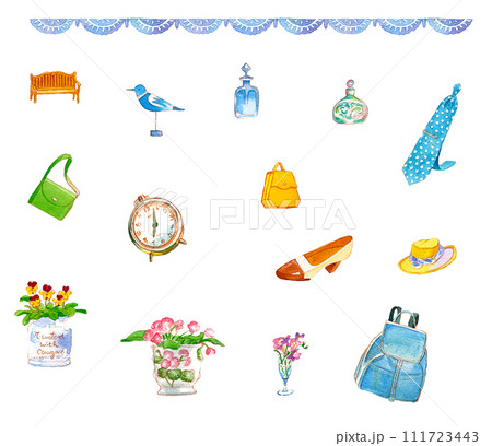 かわいいグッズのイラスト素材 111723443