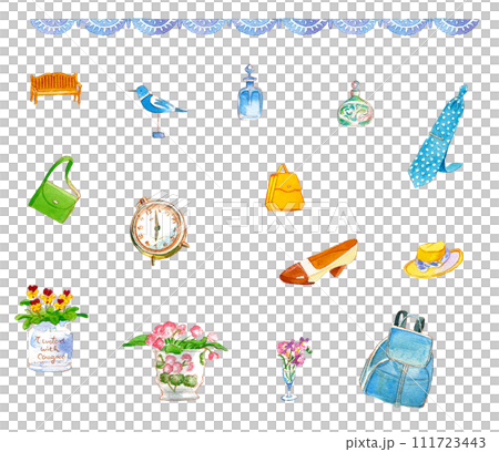 かわいいグッズのイラスト素材 111723443