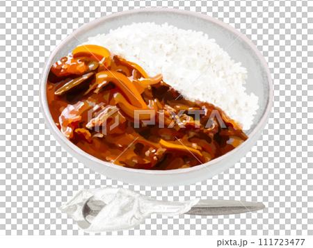 Hashed beef (with spoon) Hashed beef (with spoon) 111723477