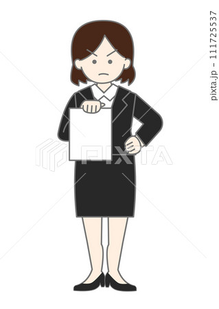 決定的な証拠を突きつける女性のシンプルイラスト 決定的な証拠を突きつける女性のシンプルイラスト 111725537