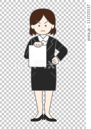 決定的な証拠を突きつける女性のシンプルイラスト 決定的な証拠を突きつける女性のシンプルイラスト 111725537