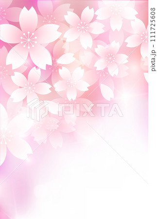 桜　和柄　水彩　背景 111725608