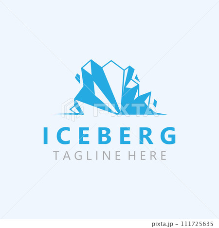 Iceberg Logo Design,simple ice mountain landscape Template vector 111725635
