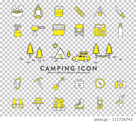 キャンプ アイコン キャンプ アイコン 111726743