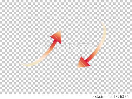 curved rising arrow 111726874