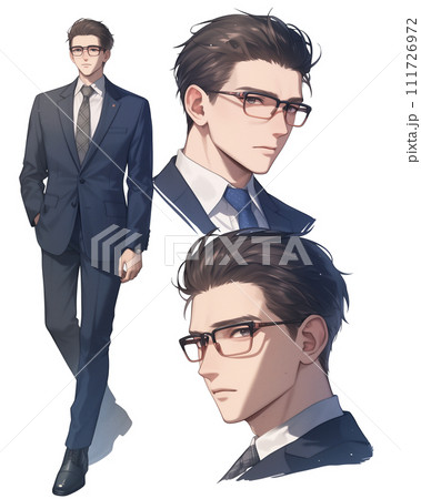 スーツを着たサラリーマン男子（AI生成画像） 111726972