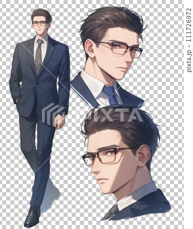 スーツを着たサラリーマン男子（AI生成画像） 111726972