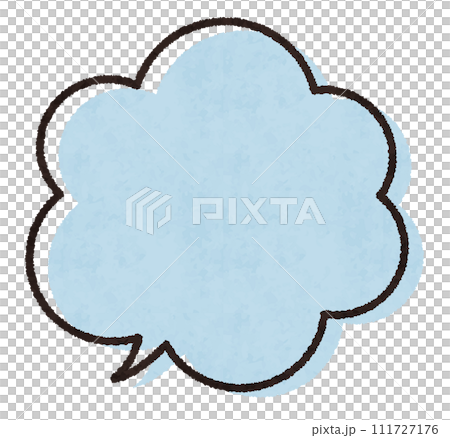 Line drawing of a cloud-shaped speech bubble, vector illustration, watercolor style illustration Line drawing of a cloud-shaped speech bubble, vector illustration, watercolor style illustration 111727176