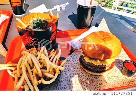 ハンバーガーとハンバーガー 111727851