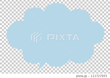 もくもくした雲の様なシンプルな吹き出しのベクターイラスト 111727855