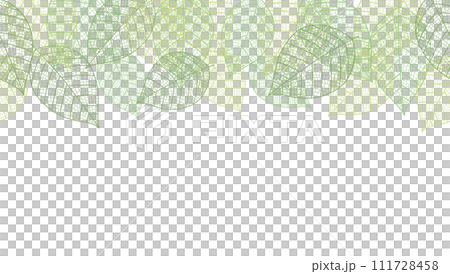 葉脈パターンのシームレスなテキストスペース付き背景イラスト 111728458