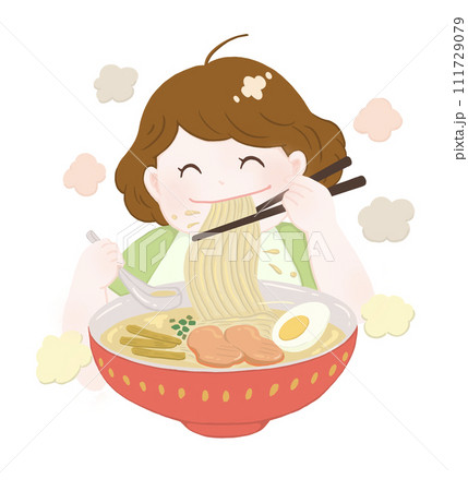 ラーメンを食べる女の子2 111729079