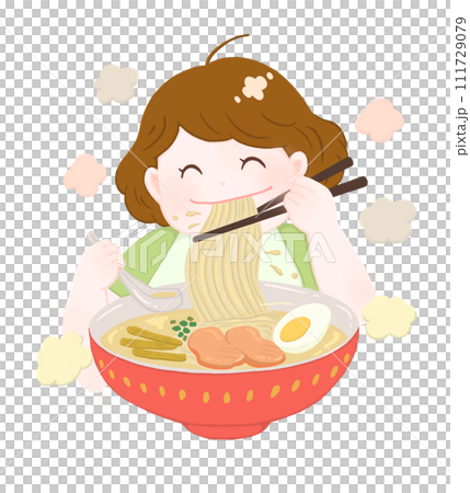 ラーメンを食べる女の子2 111729079