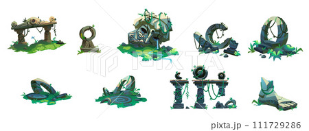 Ancient ruin of old lost civilization buildings Ancient ruin of old lost civilization buildings 111729286