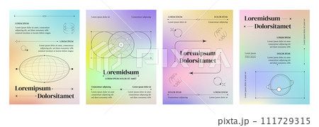 Poster and banner template in y2k style Poster and banner template in y2k style 111729315