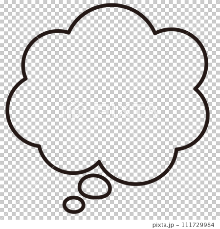 雲狀語音氣泡的線圖,向量圖 雲狀語音氣泡的線圖,向量圖 111729984