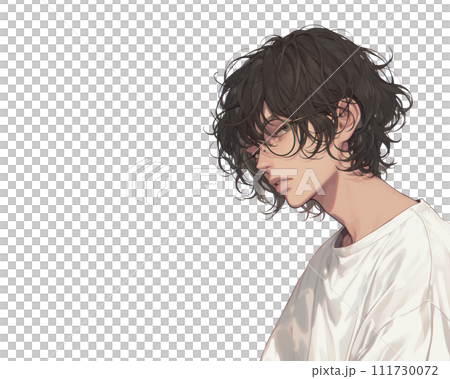 一個戴著眼鏡、頭髮微捲的男孩（AI 產生的圖像） 111730072