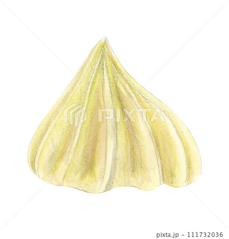 Cream meringue whipped watercolor drawing. Mousse foam topping bakery sweet tasty butter ice dessert illustration. Birthday decoration aquarelle isolated on white background. Delicious cafe chocolate Cream meringue whipped watercolor drawing. Mousse foam topping bakery sweet tasty butter ice dessert illustration. Birthday decoration aquarelle isolated on white background. Delicious cafe chocolate 111732036