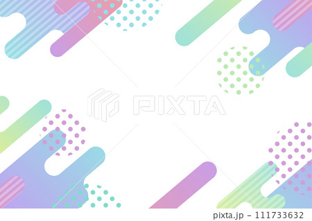 グラデーションの抽象模様の背景フレーム＿ベクターイラスト 111733632