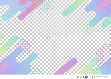 グラデーションの抽象模様の背景フレーム＿ベクターイラスト 111733632
