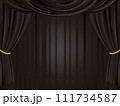 黒い舞台幕の背景 111734587