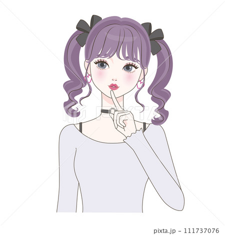 考える女の子 考える女の子 111737076