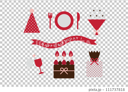 生日卡片插圖與巧克力蛋糕 111737818