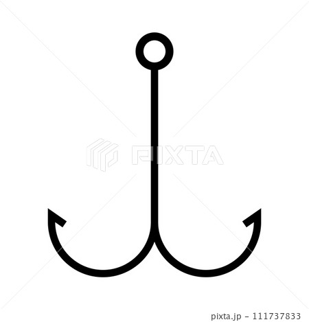 fishing hook icon vector 111737833
