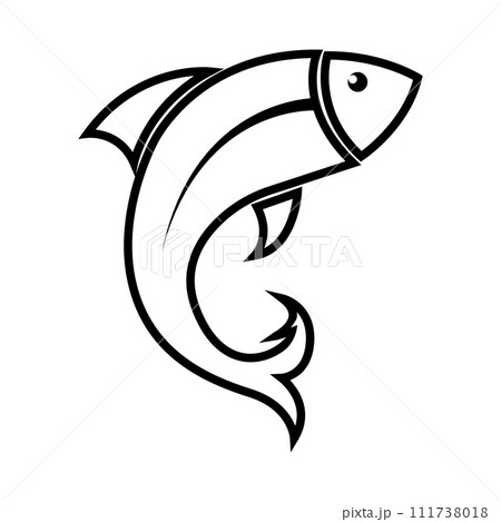 fish icon vector 111738018