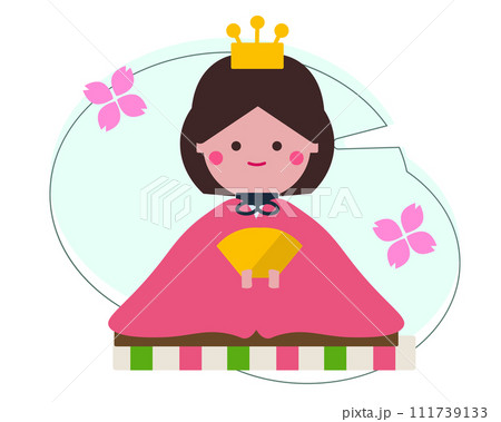 お雛様。雛祭り。ベクターイラスト お雛様。雛祭り。ベクターイラスト 111739133