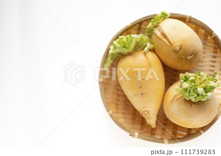 規格外野菜、出荷出来ない金カブ 111739283