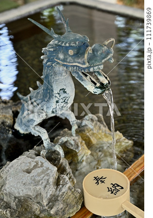 蕨宿散歩　中仙道蕨宿・和樂備神社　手水舎・水盤 111739869