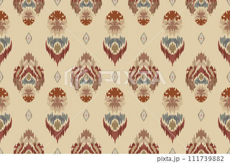 Ikat tribal Indian seamless pattern. Ethnic Aztec fabric carpet mandala ornament native boho chevron textile.Geometric African American oriental traditional vector illustrations. Embroidery style. Ikat tribal Indian seamless pattern. Ethnic Aztec fabric carpet mandala ornament native boho chevron textile.Geometric African American oriental traditional vector illustrations. Embroidery style. 111739882