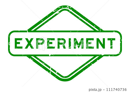 Grunge green experiment word rubber seal stamp on white background Grunge green experiment word rubber seal stamp on white background 111740736