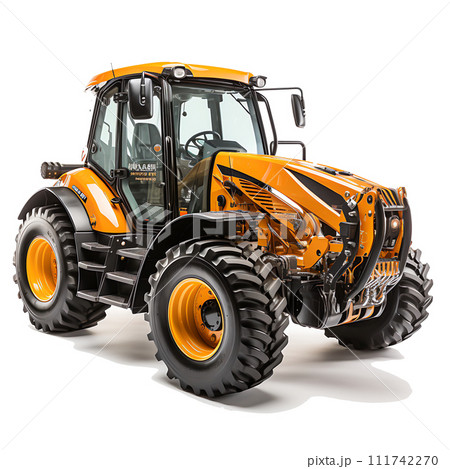 Excavator Working on Industrial Construction Site Heavy Machinery in Action for Engineering Projects, Generative Ai 111742270