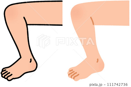 曲げた足 曲げた足 111742736