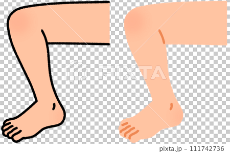 曲げた足 曲げた足 111742736