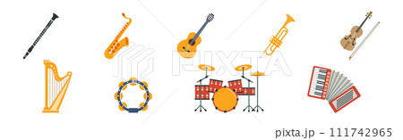 Different Musical Instrument for Live Concert Vector Set 111742965