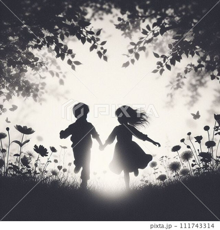 駆けだす子供 111743314