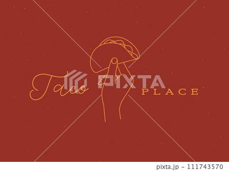 Hand holding taco Hand holding taco 111743570