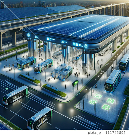 水素バスターミナル 水素バスターミナル 111743895