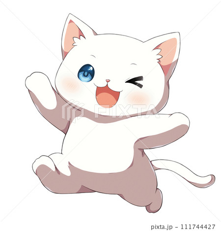 イラスト原画　ふんわりとした手触りが伝わる　「白猫」 白猫マイカの綿100％手ぬぐい｜「結晶宇宙 ギャラクシー色」手捺染(て